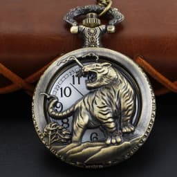 Antique Jurassic Tyrannosaurus Rex Exquisite Relief Quartz Pocket Watch with Dinosaur Theme Best Peripheral Gift Men's Clock