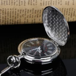 Fashion Design Fob Chain Smooth steel Quartz Pocket Watch Vintage Roman Nmber Dial Pendant Fob Watch Gifts Clock Relogio DeBolso