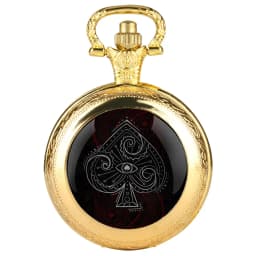 Poker Glass Dome Pocket Watch Arabic Numeral Dial Vintage Men Women Necklace Pendant Creative Clock Gift Reloj De Bolsillo
