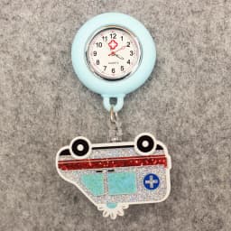 Glitter Hospital Health Care Acrylic Heart Stethoscope Lovely Nurse Doctor Alligator Clip Pocket Watches Medical Hang Clock Gift