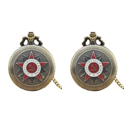Retro Charm Neutral Fashion Soviet Dropped Quartz Steampunk Pocket Watch Men's and Women's Necklace Pendant Gift