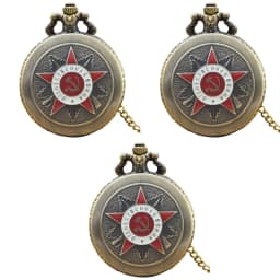Retro Charm Neutral Fashion Soviet Dropped Quartz Steampunk Pocket Watch Men's and Women's Necklace Pendant Gift