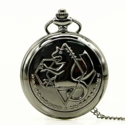 Fashion Tone Fullmetal Alchemist Pocket Watch Cosplay Edward Elric With Chain Anime Boys Gift