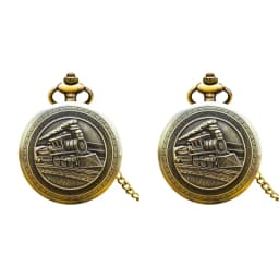 Retro Charm Neutral Fashion Locomotive Carving Quartz Steampunk Pocket Watch Men's and Women's Necklace Pendant Gift