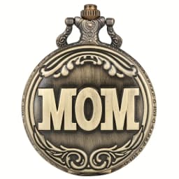 Vintage Bronze Quartz Pocket Watch Designed For Mom's Birthday Gift Vintage Pendance Fob Chain Pocket Watch