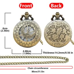 Retro Charm Neutral Fashion Geometric Lines Hollow Carving Quartz Pocket Watch Steampunk Men's and Women's Necklace Pendant Gift