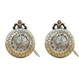 Retro Charm Neutral Fashion Geometric Lines Hollow Carving Quartz Pocket Watch Steampunk Men's and Women's Necklace Pendant Gift