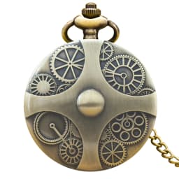 Retro Charm Neutral Fashion Arabic Digital Quartz Steampunk Pocket Watch Women's and Men's Necklace Pendant Gift