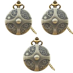 Retro Charm Neutral Fashion Arabic Digital Quartz Steampunk Pocket Watch Women's and Men's Necklace Pendant Gift