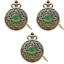 Retro Charm Neutral Fashion Hollow Arabic Digital Quartz Steampunk Pocket Watch Men's and Women's Necklace Pendant Gift