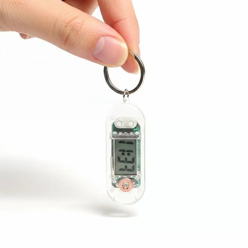 1Pcs Portable Keychain Clock Silent Pocket Watch Pendant Ideal Timepiece for Study or Travel