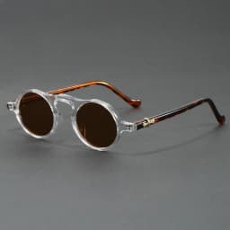 Vintage Round Sunglasses for Women Men Ultra-Light Oval Mini-Framed Fashion Sunglasses for Driving High Quality Travel Eyewear