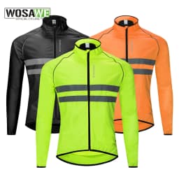 WOSAWE Wind Jacket Lightweight Cycling Windbreaker Windproof Bike Jacket Water Resistant Long Sleeve Jersey Wind Coat Vest