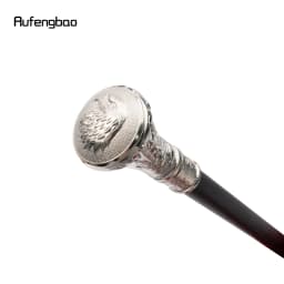 White Eagle Hawk Head Totem Relief Walking Stick with Hidden Plate Self Defense Fashion Cane Plate Cosplay Crosier Stick 93cm