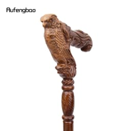 Brown Owl Eagle Wooden Fashion Stick Decorative Vampire Party Wood Cane Mace Wand Crosier 94cm Performance Stage Cane