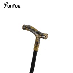 Black Gold Bears Metals Carving Walking Cane Gentleman Collections Fashion Elegant Walking Stick Cosplay Film Props Party Cane