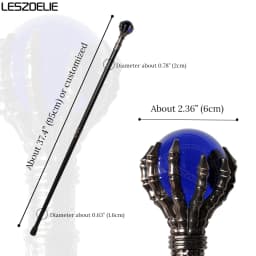 Luxury 93cm Walking Stick with 50mm Crystal Ball 10 Colors Dragon Claws Fashionable Canes for Men And Women Party Sticks