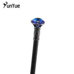 Sliver Blue Diamond Type Walking Cane Gentleman Elegant Fashion Art Decorative Walking Stick Lady Vintage Party Cosplay Sceptre