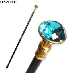 10 Colors Luxury Gold Handle With Crystal Diamond Walking Stick For Man Fashionable Canes Woman Party Decorative Walking Sticks