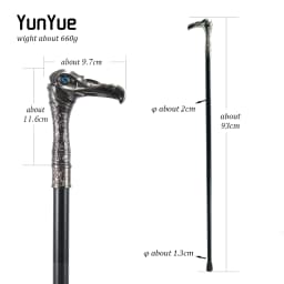 Alloy Eagle Head Walking Stick Decorative Walking Cane Elegant Fashion Cane Lords Syndicate Cosplay Men Vintage Walking Stick