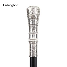 White Flower Walking Cane Fashion Decorative Walking Stick Gentleman Elegant Cosplay Cane Knob Crosier 90cm
