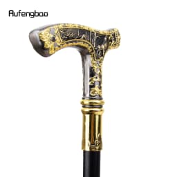 Gold Black Luxury Wolf Handle Walking Cane Fashion Decorative Walking Stick Gentleman Elegant Cosplay Cane Knob Crosier 90cm
