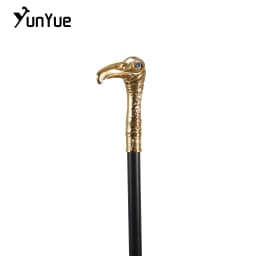 Gold Eagle Head Luxury Fashion Decorative Walking Cane Gentlemen Elegant Vintage Walking Stick The Plague Doctor Cosplay Cane
