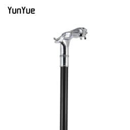 White Luxury Cheetah Handle Fashion Walking Stick for Party Man Elegant Fashion Vintage Hand Cane Lady Dress Matching Cane