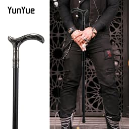 Silvery Plum Blossom Flower Metal Walking Stick Gentleman Collections Fashion Elegant Walking Stick Cosplay Film Props Cane
