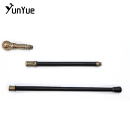 Bronze Round Handle Fashion Walking Stick Gentlemen Vintage Handmade Walking Cane Lady Art Collection Cosplay Film Prop Cane