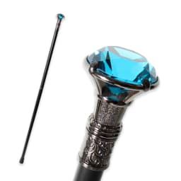 Detachable Silver Shiny Faceted Diamond Top Walking Cane 10 Colors Cosplay Party Prop for Men And Women Decorative Walking Stick