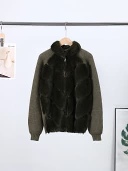 Street Faux Fur Patchwork Jacket Women Design Sense Long Sleeves Casual Female Coat 2025 Autumn Winter Lady Streetwear New