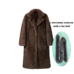 Neo Mint Winter Warm Fluffy Gradient Eco Fur Jacket Women Luxury Long Faux Fox Fur Coat Street Furry Outerwear Overcoat