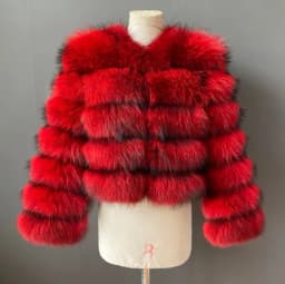 Asian Size Women Fake Raccoon Fur Jacket Autumn Winter Faux Fur Fox Coats Short Coat Furry Outerwear Elegant Thick Warm Coats
