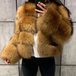 Asian Size Women Fake Raccoon Fur Jacket Autumn Winter Faux Fur Fox Coats Short Coat Furry Outerwear Elegant Thick Warm Coats