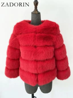 ZADORIN S-6XL Mink Coat Winter Black White Faux Fur Coat Woman Elegant Fluffy Faux Fur Jacket Top Short Fur Coats Woman Clothing