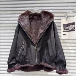 Double-Sided Mink Velet Fur Coat Women Winter Short Warm Thicken Fur Coat 2025 New Women Hooded Plus Velet Cotton Coat