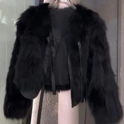 Imitation Fox Fur Grass Coat Women's Short 2026 Autumn/Winter New Korean Version Versatile Lace Up Thick Top Female Warm Outwear