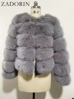 ZADORIN Long Sleeve Faux Fox Fur Coat Women Winter Fashion Thick Warm Fur Coats Outerwear Fake Fur Jacket Woman Clothing