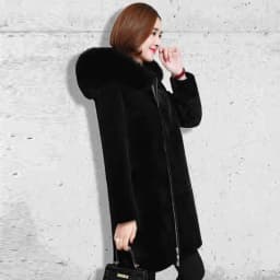 2025 New Winter Faux Fur Jacket Black Hooded Parkas Coat Thicken Ladies Warm Long Overcoat 5XL Windproof Snow Outerwear Female