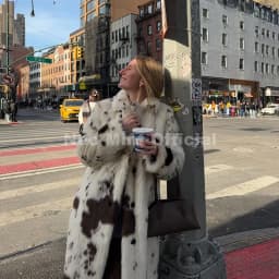 Neo Mint New 2025 Luxury Hot Brand Fashion Cow Print Long Faux Fur Coat Jacket Women Winter Thick Warm Outerwear Fluffy Overcoat