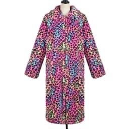 Autumn Winter Fur Coat Women Fashion Casual Square Collar Imitation Leopard Faux Fur Coat Plush Long Coat Winter Jacket