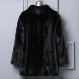 Women's Mink Coat 2027 Winter New Fashion Faux Fur Coat Black Stand Collar Fur Jacket Female Loose Warm Thick Parka Overcoat 9XL