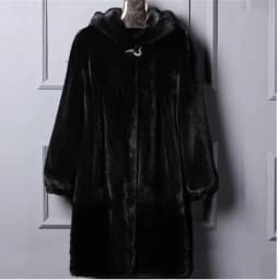 Women's Mink Fur Coat 9XL Thicken Parkas Middle-aged Mother Winter Hooded Mink Overcoat Fashion Warm Long Faux Fur Coats Female