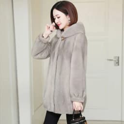 Womemn Faux Fur Coat Women Sheep Shearing Fall Winter Granular Velvet Korean Coat Short Faux Fox Fur Collar Hooded Coat Female