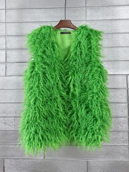ZADORIN Fashion Winter 75cm Long Fluffy Faux Fur Vest Women Colorful Faux Mongolia Sheep Fur Gilet Fake Fur Jackets Women Coats