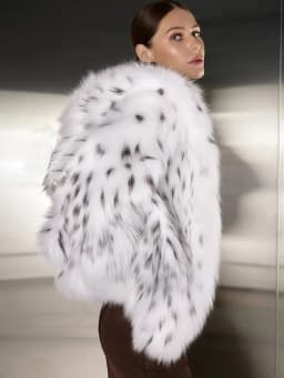 Tossy Leopard Printed Fur Feather Overcoat For Women Winter Loose Contrast Luxury Casual Streetwear Female Fur Feather Coat 2025