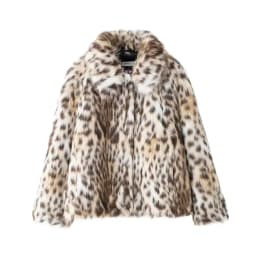 Lady Leopard Print Lapel Fur Coat Women Elegant Single Breasted Loose Jacket Fashionable Daily Commuting Office Outerwear 2025