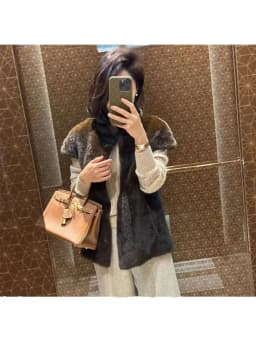 New Arrivals Faux Mink Fur Women Coat Winter Fall Warm Turtle Neck Petal Sleeves Korean Fashion Girls Faux Fur Jacket