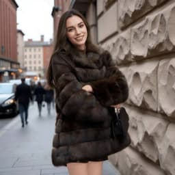 LANMREM Brown Hooded Women's Faux Mink Fur Coat Thick Autumn Winter Chic New Cardigan Mid Length Loose Warm Jackets 2DB4632